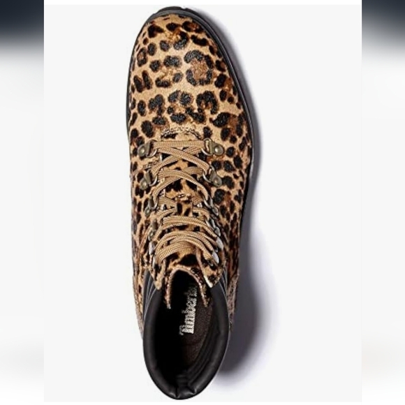 New Timberland London Square Leopard Calf Hair Hiker Boots 9 - Picture 5 of 16